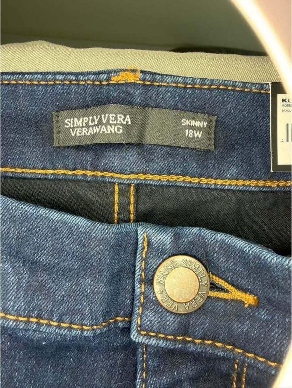 Simply Vera Vera Wang Skinny Jeans Size 18W - Picture 2 of 5